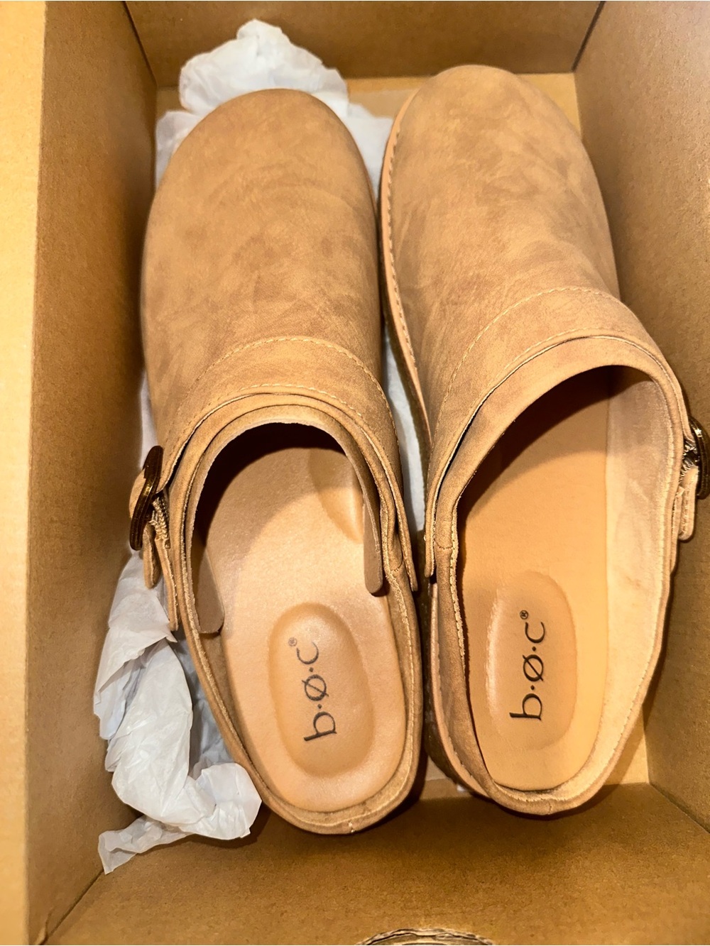 b.o.c Lexi Slip-On Mule light tan woman’s size 9 NWT - Picture 2 of 15